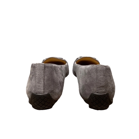 Talbots Francesca Gray Suede Tassel Tie Driving Moccasins Women Size 6.5M NWOB - Picture 3 of 6